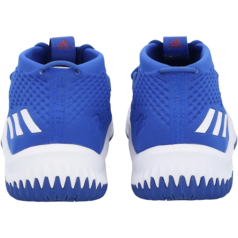 Kansas Jayhawks Team-Issued Royal/Red Dame 4 adidas Shoes from the Basketball Program