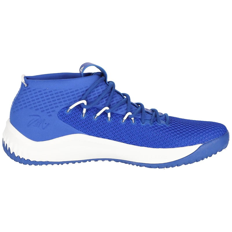 Kansas Jayhawks Team-Issued Royal/White Dame 4 adidas Shoes from the Basketball Program