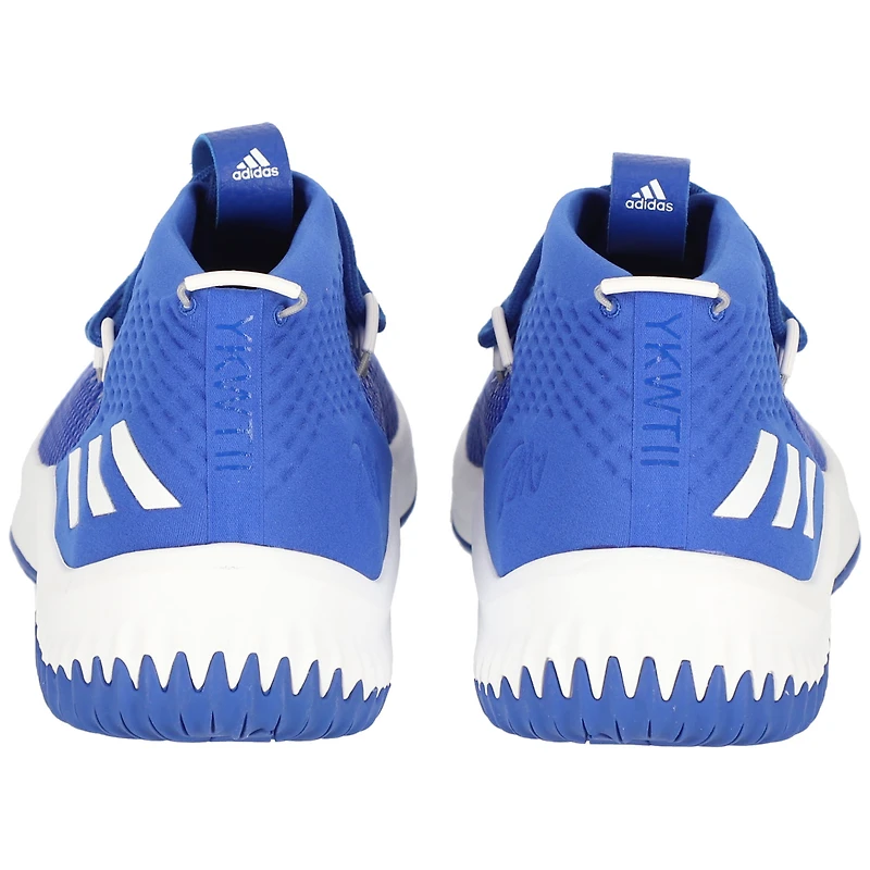 Kansas Jayhawks Team-Issued Royal/White Dame 4 adidas Shoes from the Basketball Program