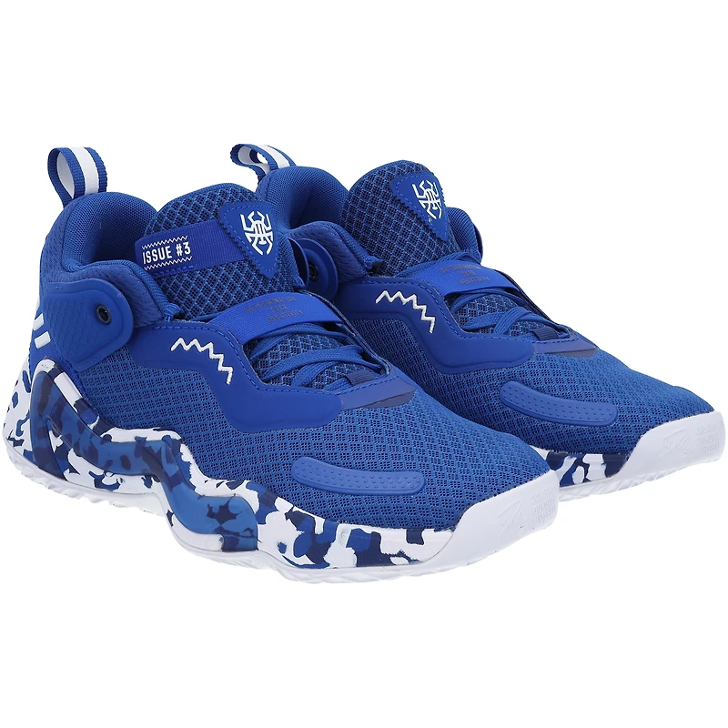 Kansas Jayhawks Team-Issued Royal Don Issue 3 adidas Shoes from the Basketball Program