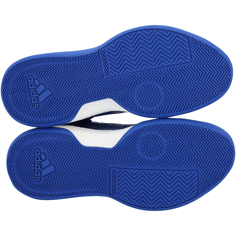 Kansas Jayhawks Team-Issued Royal Marquee Low adidas Shoes from the Basketball Program