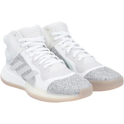 Kansas Jayhawks Team-Issued White/Gray Marquee adidas Shoes from the Basketball Program