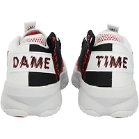 Kansas Jayhawks Team-Issued White/Red Dame 8 adidas Shoes from the Athletics Program - Size 12.5