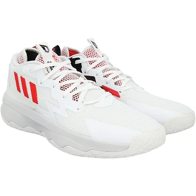 Kansas Jayhawks Team-Issued White/Red Dame 8 adidas Shoes from the Athletics Program - Size 12.5