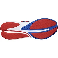 Chaussures adidas AlphaBoost V2 blanches/bleues marines du programme d'athlétisme des Kansas Jayhawks