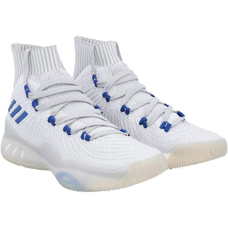 Kansas Jayhawks Team-Issued White/Royal Crazy Explosive adidas Shoes from the Basketball Program