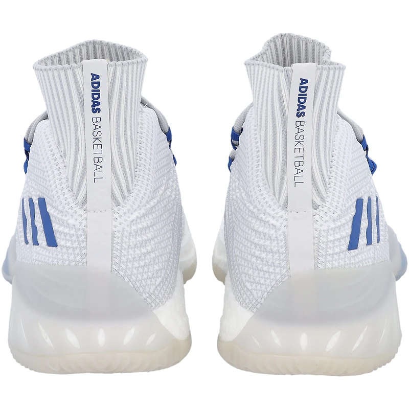 Kansas Jayhawks Team-Issued White/Royal Crazy Explosive adidas Shoes from the Basketball Program