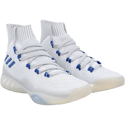 Kansas Jayhawks Team-Issued White/Royal Crazy Explosive adidas Shoes from the Basketball Program