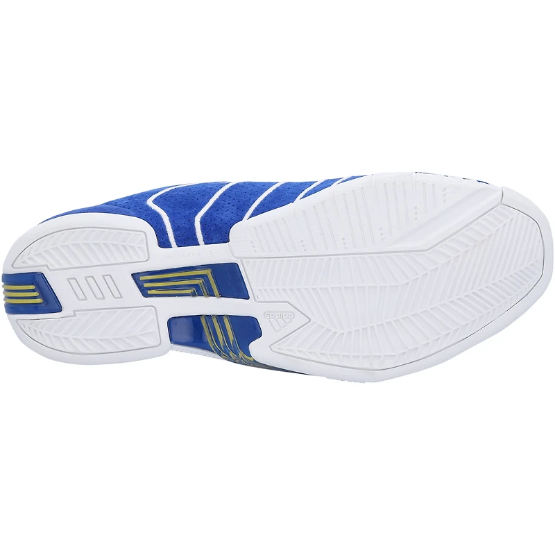 Kansas Jayhawks Team-Issued White/Royal TMAC 3 adidas Shoes from the Basketball Program