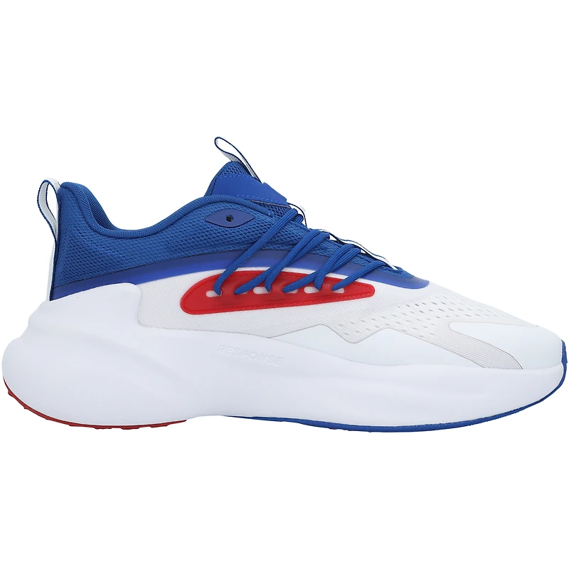 Chaussures adidas AlphaBoost V2 blanches du programme d'athlétisme des Kansas Jayhawks