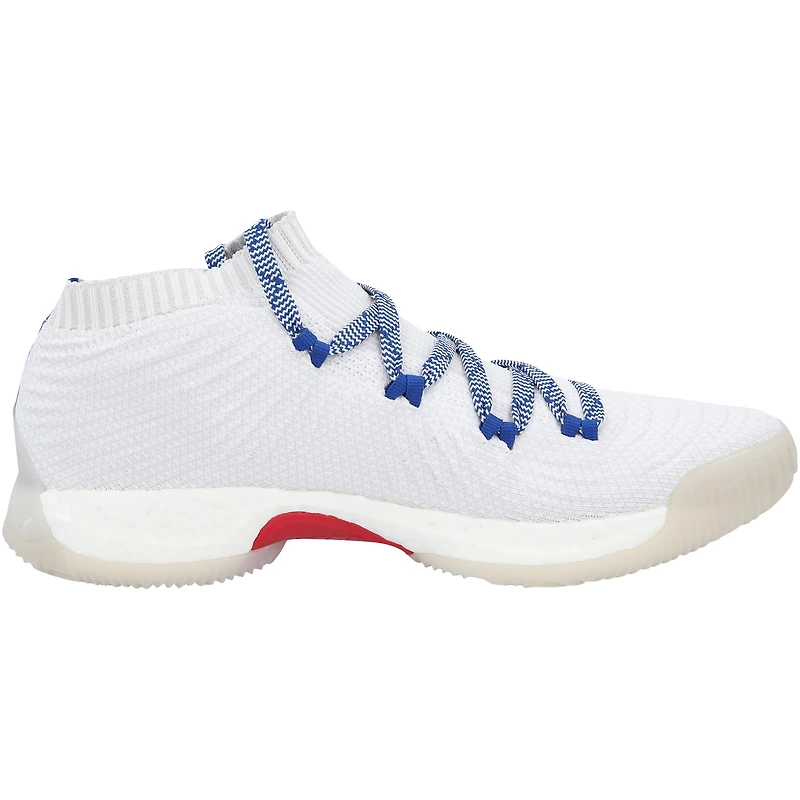 Kansas Jayhawks Team-Issued White Crazy Explosive Low adidas Shoes from the Basketball Program