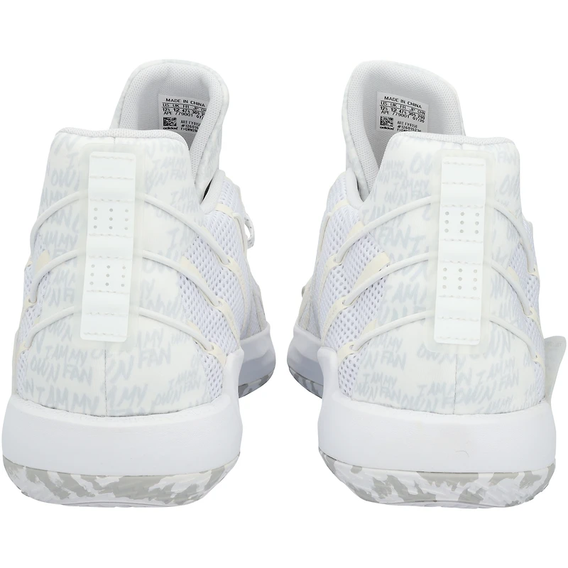 Chaussures adidas Dame 7 blanches, équipe des Kansas Jayhawks, du programme d'athlétisme - Pointure 42.5