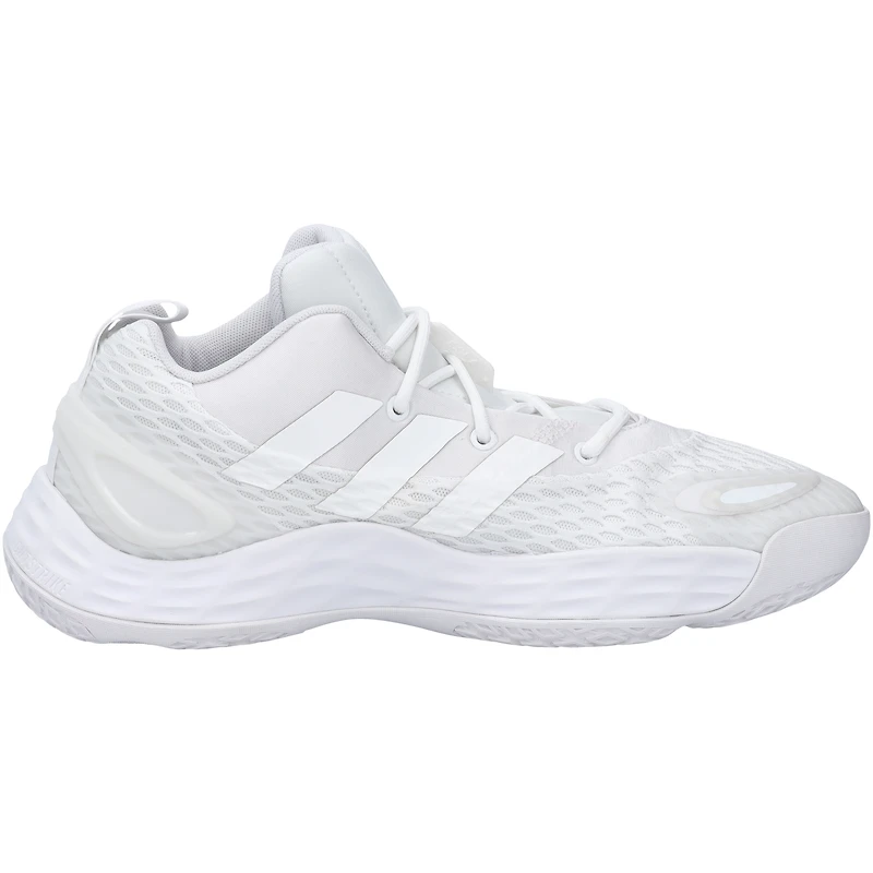 Kansas Jayhawks Team-Issued White Exhibit A Adidas Shoes from the Basketball Program