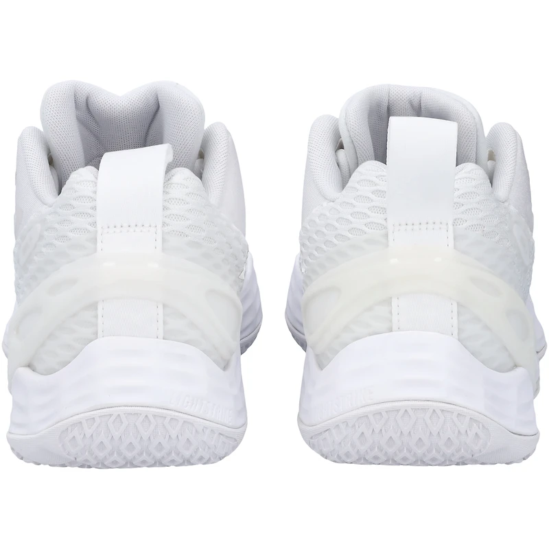 Kansas Jayhawks Team-Issued White Exhibit A Adidas Shoes from the Basketball Program