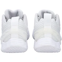 Kansas Jayhawks Team-Issued White Exhibit A Adidas Shoes from the Basketball Program