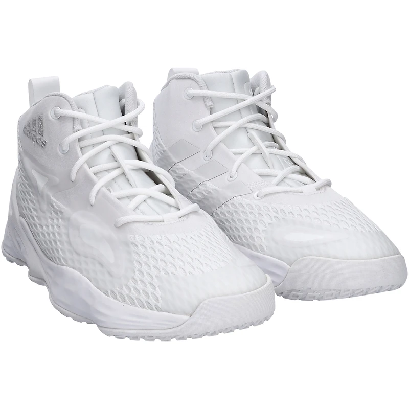 Kansas Jayhawks Team-Issued White Exhibit A adidas Shoes from the Basketball Program