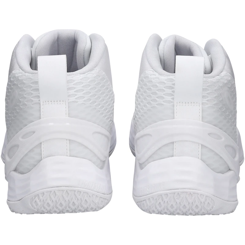 Kansas Jayhawks Team-Issued White Exhibit A adidas Shoes from the Basketball Program