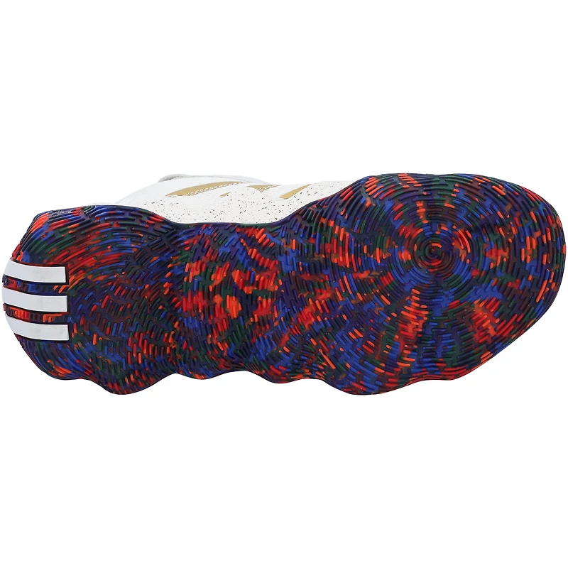 Kansas Jayhawks Team-Issued White Exhibit B Women's adidas Shoes from the Basketball Program