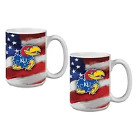 Ensemble de deux tasses américaines Kansas Jayhawks de 44 cl