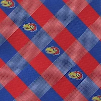 Kansas Jayhawks Woven Checkered Tie - Crimson/Royal Blue