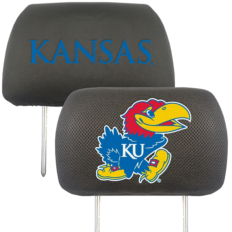 Logo Brands Kansas Jayhawks Car Head Rest Cover