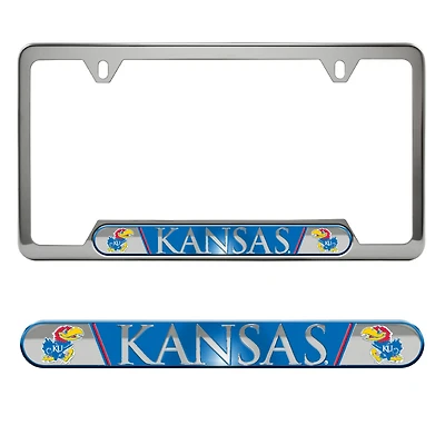 Logo Brands Kansas Jayhawks Embossed License Plate Frame