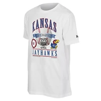 Male New Era White Kansas Jayhawks 2026 Big 12 Baseball Tournament Champions Locker Room T-Shirt