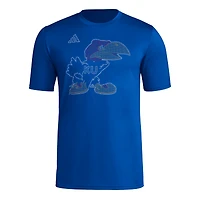 Men's adidas  Royal Kansas Jayhawks Locker Local Impression AEROREADY T-Shirt