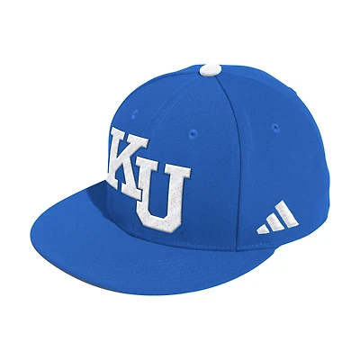 Men's adidas  Royal Kansas Jayhawks On-Field Fitted Baseball Hat