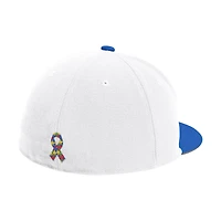 Men's adidas  White Kansas Jayhawks On-Field Fitted Baseball Hat