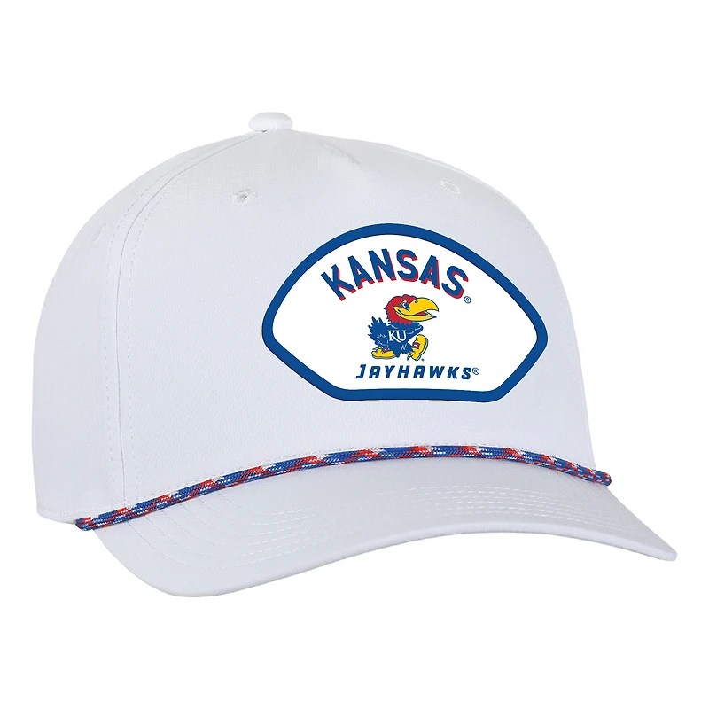 Men's Ahead White Kansas Jayhawks Alto Rope Adjustable Hat