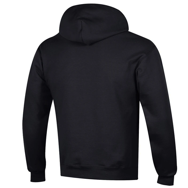 Men's Champion Black Kansas Jayhawks Arch Over Logo Pullover Hoodie