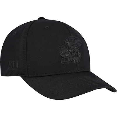 Men's Top of the World  Black Kansas Jayhawks Reflex Performance Flex Hat