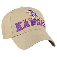 Men's '47 Khaki Kansas Jayhawks Powell MVP Adjustable Hat