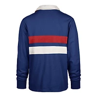 Men's '47 Royal Kansas Jayhawks Clubhouse Knox Thames Long Sleeve Rugby Polo