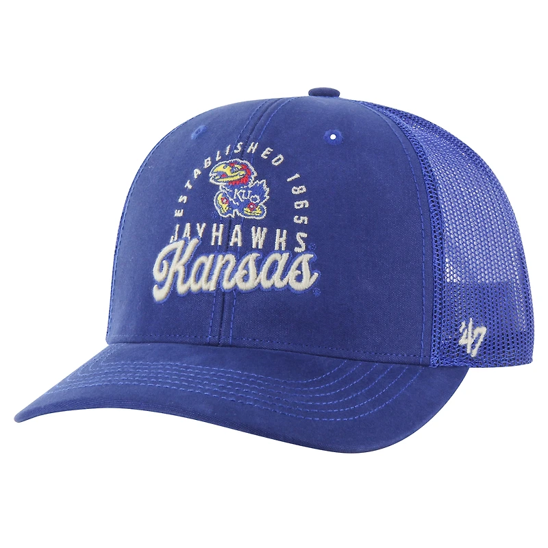Men's '47 Royal Kansas Jayhawks Pitstop Trucker Adjustable Hat