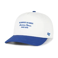 Men's '47 White Kansas Jayhawks Contemporary Basics Two-Tone Hitch Adjustable Hat