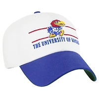 Casquette ajustable Kansas Jayhawks Gridiron Clean Up 47 blanche pour homme