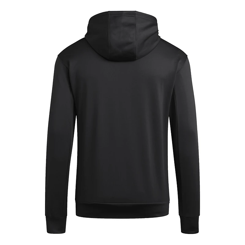 Sweat à capuche en polaire adidas noir Kansas Jayhawks Locker Logo pour homme