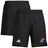 Short d'entraînement tissé adidas noir Kansas Jayhawks Program pour homme