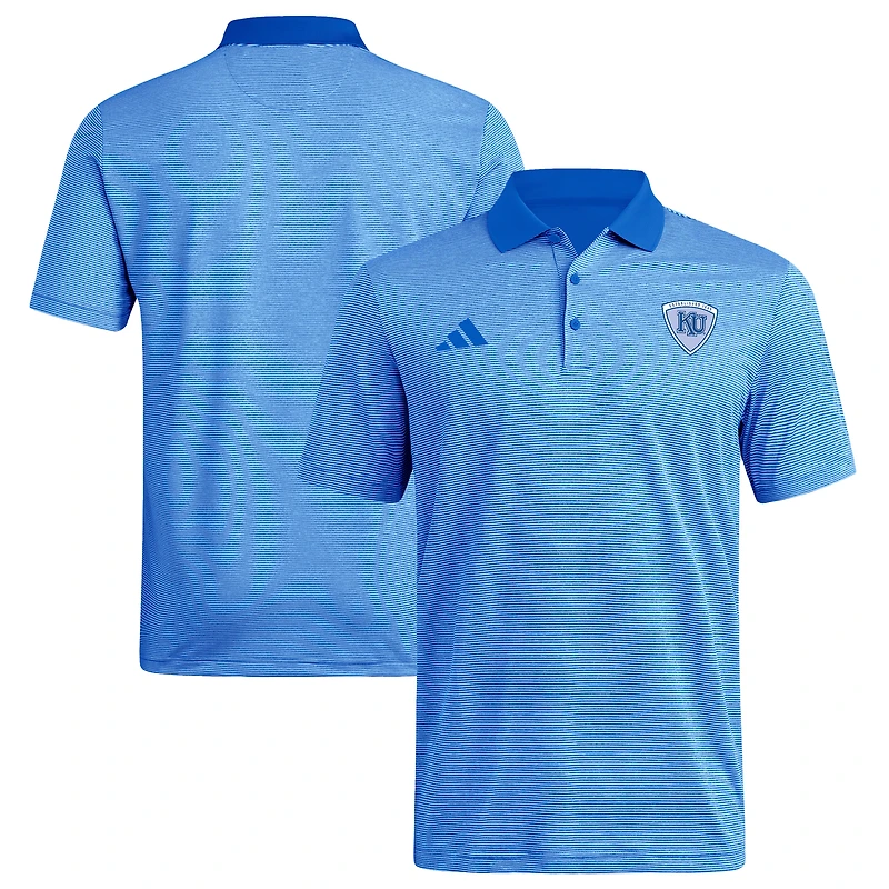 Polo adidas bleu Kansas Jayhawks Ultimate 365 pour homme
