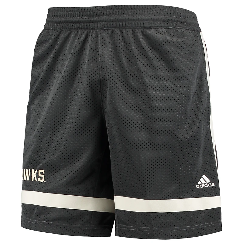 Short de basket-ball rétro inversé Kansas Jayhawks adidas charbon pour hommes
