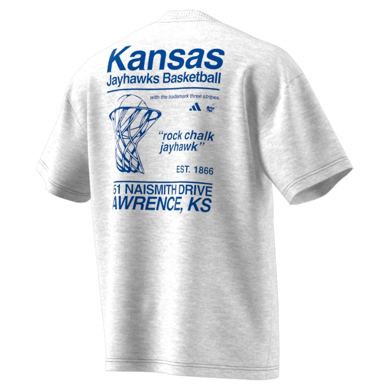 Men's adidas Gray Kansas Jayhawks Off-Court T-Shirt