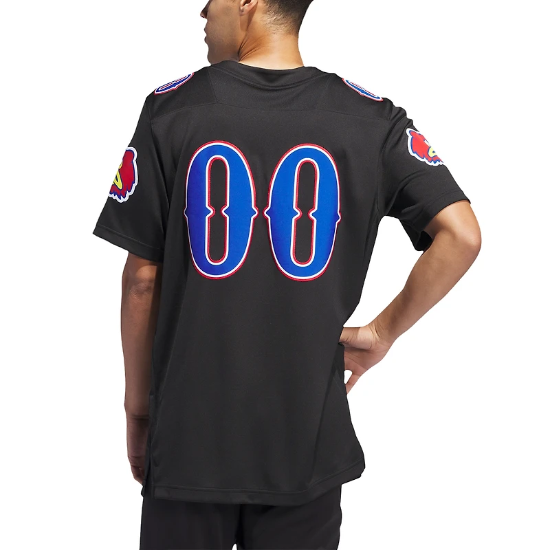 Maillot de Premier League alternatif noir #00 Kansas Jayhawks pour homme adidas