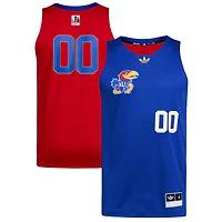 Maillot de basket-ball adidas #00 Royal/Red Kansas Jayhawks pour homme, Mois l'histoire des Noirs