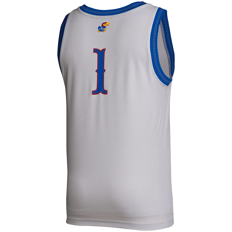 Maillot adidas # Gris Kansas Jayhawks Swingman pour hommes