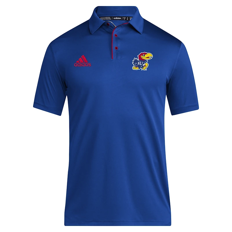 Men's adidas Royal Kansas Jayhawks 2024 Coaches AEROREADY Polo