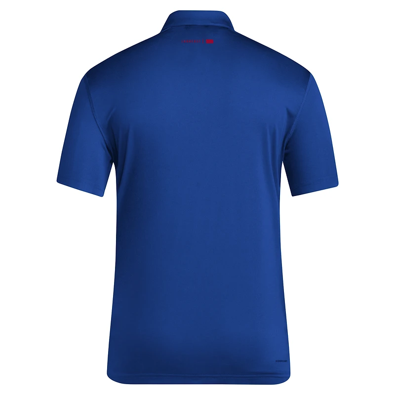 Men's adidas Royal Kansas Jayhawks 2024 Coaches AEROREADY Polo