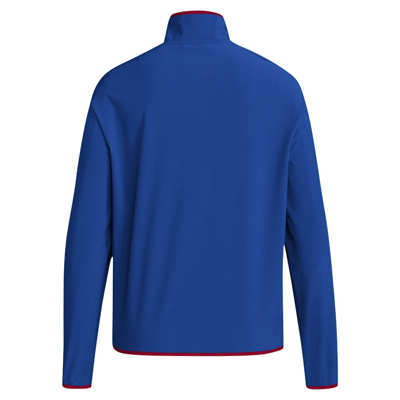 Men's adidas Royal Kansas Jayhawks 2024 Coaches Sideline Half-Zip Jacket