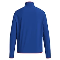 Men's adidas Royal Kansas Jayhawks 2024 Coaches Sideline Half-Zip Jacket